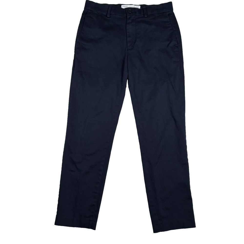 Banana Republic Traveler Chino Pants Mens 30x27.5 Navy Blue Slim Fit Minimalist